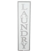 Wholesale - 8"x32" LAUNDRY Embss Metal Wall Plaque C/P 8, UPC: 651961729297